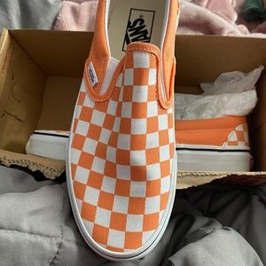 Orange checkered vans